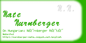 mate nurnberger business card